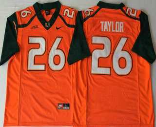 Men%27s Miami Hurricanes #26 Sean Taylor Orange Stitched NCAA Nike College Football Jersey->tennessee volunteers->NCAA Jersey